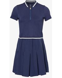 Varley - Nora Contrast-trim Stretch-jersey Mini Dress - Lyst