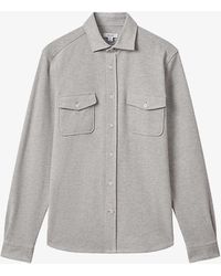 Reiss - Ragan Slim-fit Long-sleeve Cotton-jersey Shirt X - Lyst