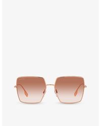 Burberry - Be3133 Daphne Square-frame Metal Sunglasses - Lyst