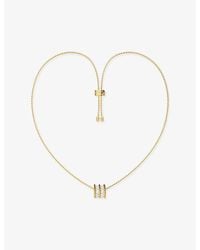 Apm Monaco - Cordage Double Alloy And Cubic Zirconia Pendant Necklace - Lyst