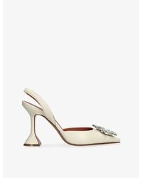 AMINA MUADDI - Begum 95 Leather Slingback Courts - Lyst