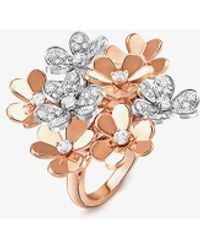 Van Cleef & Arpels - Frivole 18ct Rose-gold, Rhodium-plated 18ct White-gold And 0.93ct Diamond Ring - Lyst