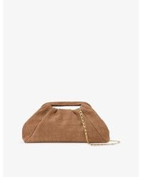 Reiss - June Mock-Croc Suede Clutch Bag - Lyst