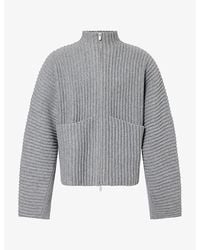 Seventh - Globe Rib Knit Merino-Wool Cardigan - Lyst