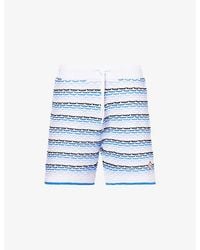 CASABLANCA - Tuck Stitch High-Rise Cotton-Knit Shorts - Lyst