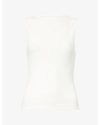 Dissh - Amara Rib-Knit Cotton-Blend Tank Top - Lyst