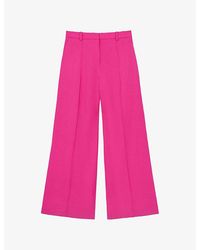 Reiss - Charli Wide-Leg Woven Trousers - Lyst