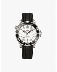 Omega - 210.32.42.20.04.001 Seamaster Diver 300M Steel And Rubber Self-Winding Watch - Lyst