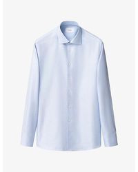 Eton - Herringbone Contemporary-Fit Twill Shirt - Lyst