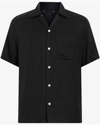 AllSaints - Sunsmirk Embroidered-print Relaxed-fit Woven Shirt - Lyst