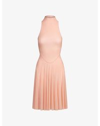 Skims - Milky Sheer High-Neck Jersey Midi Dress - Lyst