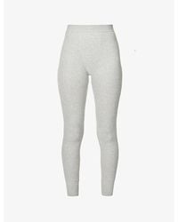 Skims - Ribbed High-rise Stretch-cotton leggings - Lyst