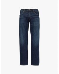 Citizens of Humanity - Gage Regular-Fit Straight-Leg Mid-Rise Stretch-Denim And Cashmere Jeans - Lyst
