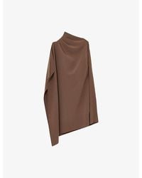 Reiss - Ellery One-Shoulder Draped Woven Mini Dress - Lyst