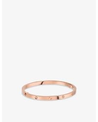 Cartier - Love Small 18ct Rose-gold And 6 Diamonds Bracelet - Lyst
