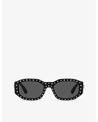 Versace - Ve4361 Rectangular-frame Acetate Sunglasses - Lyst