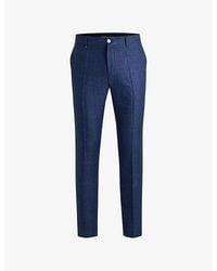 BOSS - Straight-Leg Slim-Fit Stretch-Woven Trousers - Lyst