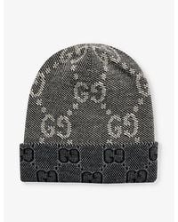 Gucci - Double G Brand-pattern Wool-knit Beanie Hat - Lyst