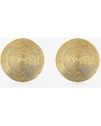 Rokus Womens Gold Full Moon 22ct Gold-plated Vermeil Sterling-silver Earrings - Metallic