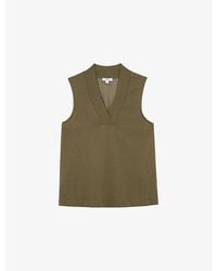 Reiss - Miley V-Neck Woven Vest Top - Lyst