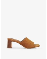 Dune - Jule Suede Heeled Mules - Lyst