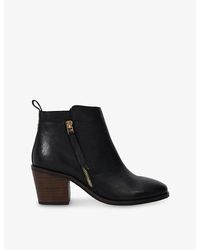 Dune - Paicing Leather Heeled Ankle Boots - Lyst