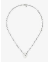 Gucci - Trademark Logo-engraved Sterling- Necklace - Lyst