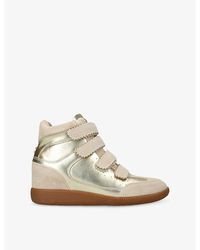 Steve Madden - Mustang Wedge Suede Trainers - Lyst
