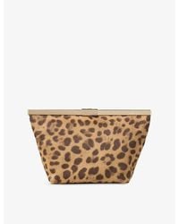 Jimmy Choo - Ganache Leopard-Print Pony Hair-Leather Clutch Bag - Lyst