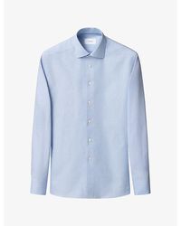 Eton - Dobby Semi-Solid Slim-Fit Cotton Shirt - Lyst