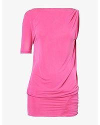 Peachy Den - Kylie Bubble Jersey Mini Dress - Lyst