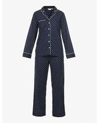 Derek Rose - Vy Plaza Spotted Cotton-poplin Pyjama Set - Lyst