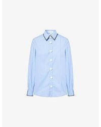 Sister Jane - Isak Striped Cotton-Blend Shirt - Lyst