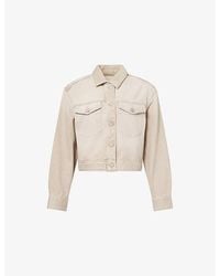 PAIGE - Michele Cropped Cotton Denim Jacket - Lyst