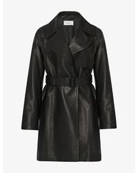 The Row - Siempra Belted Leather Coat - Lyst