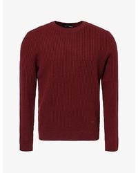 Emporio Armani - Stripe Crew-Neck Wool And Cashmere Blend Jumper - Lyst
