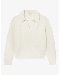 Reiss - Lindy Cable-Knit Wool And Cashmere-Blend Jumper - Lyst