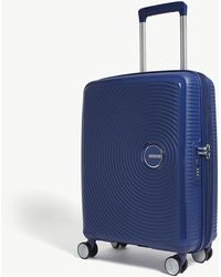 American Tourister Soundbox Expandable Four-wheel Cabin Suitcase 55cm - Blue