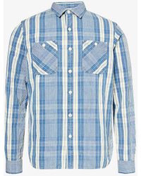 RRL - Farrell Checked Cotton And Linen-blend Shirt - Lyst