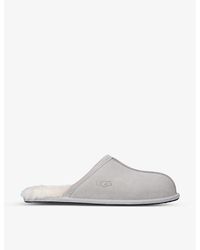 UGG - Scuff Brand-embossed Suede And Shearling Slippers - Lyst