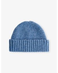 Whistles - Ribbed Brushed Wool Beanie Hat - Lyst