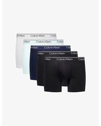 Calvin Klein - Micro Logo-Waistband Pack-Of-Five Stretch-Jersey Boxer Briefs - Lyst