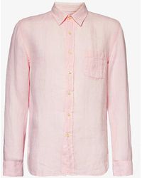 120% Lino - Spread-collar Regular-fit Linen Shirt - Lyst