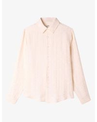 Sandro - Grid-Pattern Long-Sleeved Woven Shirt - Lyst