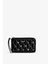 Zadig & Voltaire - Charm-embellished Quilted-leather Card Holder - Lyst