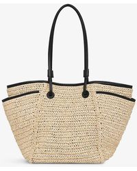 Whistles - Zoelle Double-handle Straw Tote Bag - Lyst