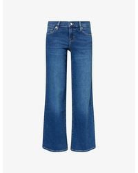 FRAME - Le Slim Palazzo Low-Rise Stretch-Denim Blend Jeans - Lyst