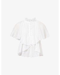 Isabel Marant - Lorna Embroidered Cotton Top - Lyst