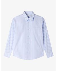 Sandro - Striped Long-Sleeved Cotton Shirt - Lyst