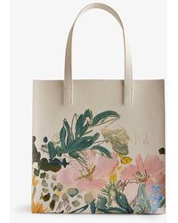 Ted Baker - Meaicon Large Floral-print Icon Tote Bag - Lyst